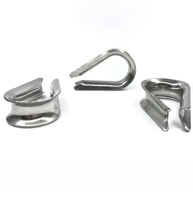 12PCS M10 Dedal de aço inoxidável para montagem de linha de puxa e 3/8 polegadas de diâmetro de fio de corda 1