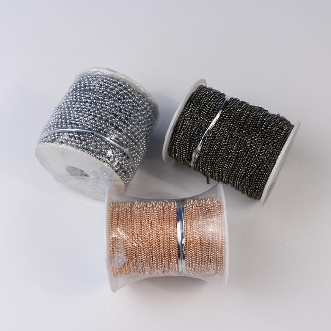 Componentes de sombreamento de rolos por atacado Cadeia de bolas de rolos de 4,5*6 mm Cadeia de contas metálicas para cegos 5