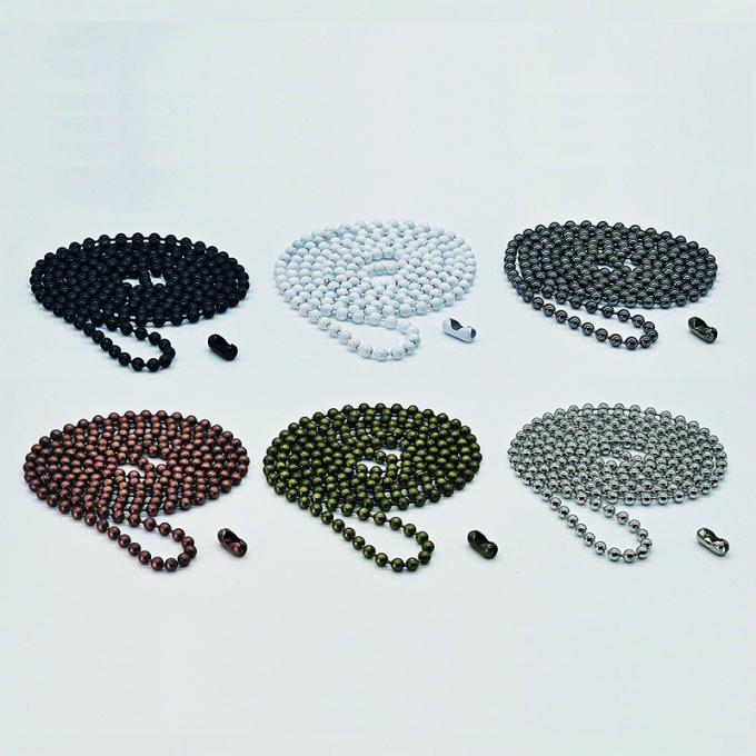 Componentes de sombreamento de rolos por atacado Cadeia de bolas de rolos de 4,5*6 mm Cadeia de contas metálicas para cegos 1