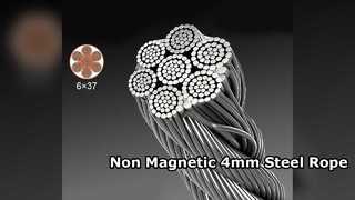 Cabo de fio 316 de aço inoxidável não magnético de 4mm