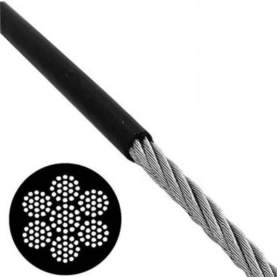 comprar 7x19 Gym Fitness Cabo de aço Tpu revestido Flexível Acero fio de corda de aço galvanizado online manufacture