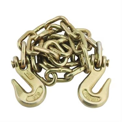 comprar De diâmetro 8 mm G70 Cadeias de segurança de reboque com ganchos de agarração Clevis para controle de carga online manufacture
