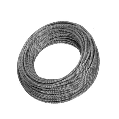 comprar 1/4 cabo de aço inoxidável com 7x19 fios de construção núcleo tensão de ruptura 600 lb online manufacture