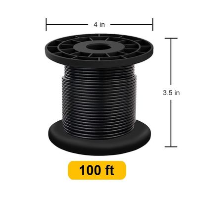 comprar Cabos de aço inoxidável 304 revestidos em vinil preto para luzes de corda online manufacture