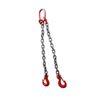 comprar 8mm Finish preto G80 liga de aço cadeia de arremesso com duas pernas para elevação EN818-2 Durável online manufacture