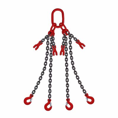 comprar G80 G100 Cadeia de elevação de quatro pernas Sling Chain Hook para função de ligação Outro em preto online manufacture