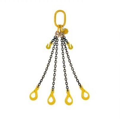 comprar 2t limite de carga de trabalho acabamento preto G80 Sling Chain de elevação de duas pernas para construção online manufacture