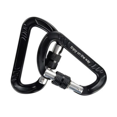 Bom preço. Carabiner de alumínio de escalada com acabamento galvanizado Certificado CE Portão de parafuso em forma de D on-line