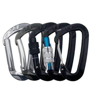 Bom preço. Carabinador de bloqueio de parafusos de engrenagem de escalada de alumínio de 12kN para academia e exploração ao ar livre on-line