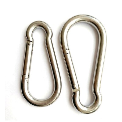 Bom preço. Tecnologia de tratamento eletrolítico Aço inoxidável DIN5299C Carabiner Snap Spring Hook on-line