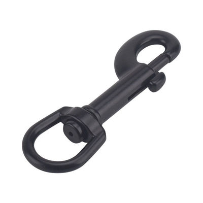 comprar Aceitação de OEM Finish preto de rotação direta Snap Metal Carabiner Hook para compra online manufacture