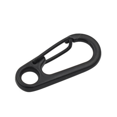 Bom preço. Pequena liga de zinco mini preto acabamento carabiner fecho tranca Chave de chave anel gancho de mola on-line