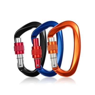 Bom preço. OEM Customizado Alumínio Locking Carabiner Clips para Escalada e Hammock Safety Hook on-line