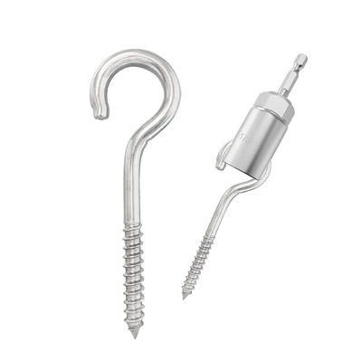 comprar 304 aço inoxidável parafuso pesado gancho de olho parafuso terminal de madeira com acabamento galvanizado online manufacture