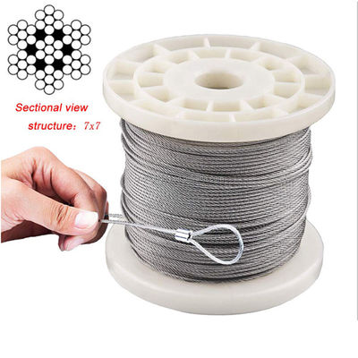 comprar 7*7 Cabos de arame de aço inoxidável para construção AISI 201/304/316 Material não ligado online manufacture