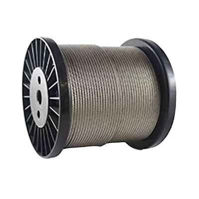 Acero inoxidável 6*19W Iwr/6X19W Iwrc 14mm Grease Lubricant Wire Rope para serviço de corte e resistência à tração