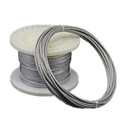 Bom preço. Cabos de elevação de pesca suaves de aço inoxidável de 304 M Longoura conforme exigido Finalização galvanizada 7*7 Linha de roupa on-line