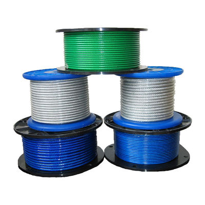 comprar Cordel de aço revestido de PVC colorido para cabos de aço inoxidável de alta resistência 304/316 7x7 7x19 Personalizado conforme suas necessidades online manufacture