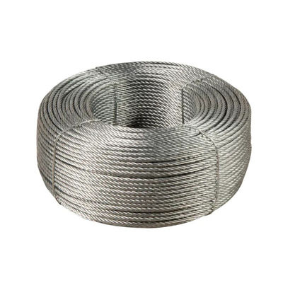 Bom preço. 1 * 7 16mm galvanizado fio de aço corda ficar 6mm cabo de aço com alta resistência à tração on-line