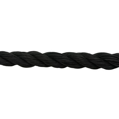 Bom preço. DIN Standard 24mm 3-strand Black Polyethylene PE Cord com desempenho de grau de aço PE on-line