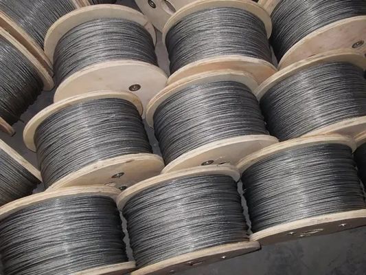 Bom preço. Cabos de aço de 12 mm 6x24 7FC Construção para fabricação de cordas de arame 1000mtrs aço galvanizado on-line