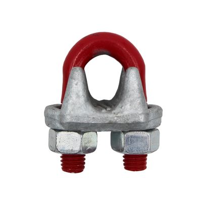 Bom preço. Estrutura de alta resistência à tração DIP galvanizado a quente tipo US clips de corda de arame forjado com parafuso U vermelho on-line