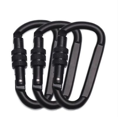 Bom preço. OEM Indústria Pesada Logotipo personalizado Alumínio D Carabiner Hammock Carabiner com parafuso bloqueio D gancho on-line