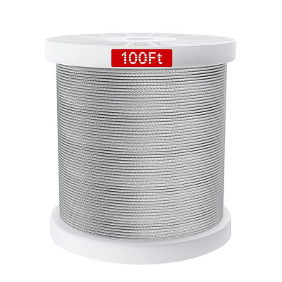 Bom preço. Tolerância ± 1% 7x7 Corda suspensa de trilho 1/8 polegada T316 Corda de arame do mar de aço inoxidável on-line