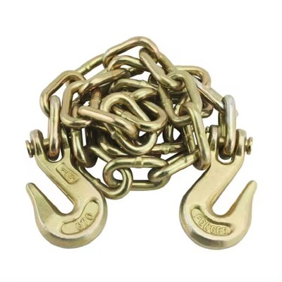 Bom preço. Diâmetro 8 mm G70 cadeia de segurança de reboque com gancho de agarração Clevis on-line