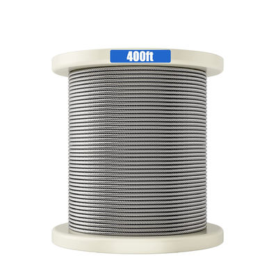 Bom preço. 400FT Cordão Multifunção para Guias de Deck Não-Alloy 316 Cable de Aço Inoxidável 7x7 1/8 polegadas on-line
