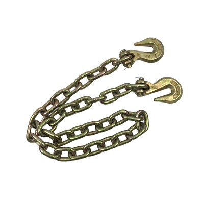 Bom preço. 5/16' x 18' Cadeia de transporte G70 de zinco amarelo com gancho Clevis on-line