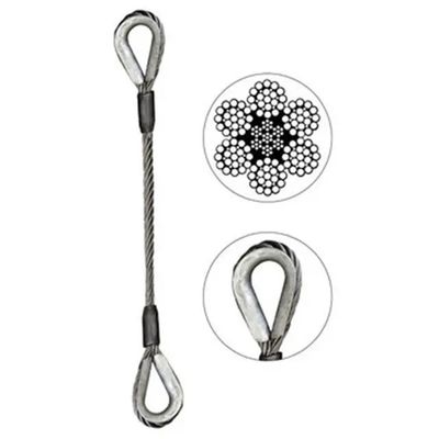 Bom preço. - AISI 304 316 aço inoxidável 7x7 6x36 Dia 8mm IWRC RHRL Hard Soft Eye Finish Cabos não galvanizados on-line