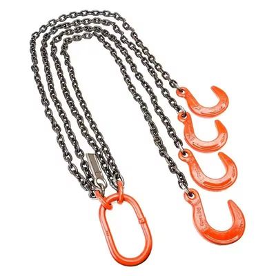 Bom preço. Cadeia de elevação de carga Sling 4 pernas Negro Tração de gravata Cadeias de engrenagem para cargas pesadas on-line