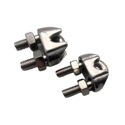 Bom preço. Clamps de cordas de aço inoxidável de acabamento prateado para elevação e equipamento on-line