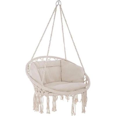 Bom preço. Cadeira de balanço de cama de jardim com macrame cadeira pendurada confortável on-line