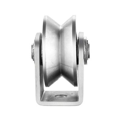 Bom preço. Rodas em forma de V em forma de ranhuras de aço inoxidável Rodas em ranhuras de trilhos pesados Rodas de porta deslizantes on-line