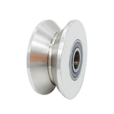 Roda de ranhuras em forma de V Roda de porta rolante de aço inoxidável Roda de porta deslizante Roda de porta pesada