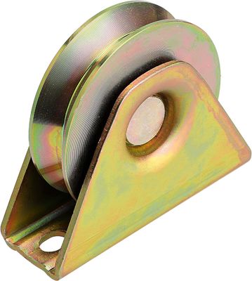 Roda de porta em forma de ranhura de V Cor de aço revestido com zinco Polia de porta deslizante Roda de porta de rolos acessórios