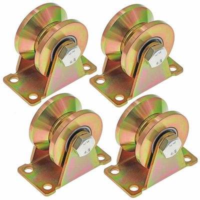 Bom preço. Porta deslizante de balanço de carga pesada Rodas de hardware Rodas de porta deslizante Pistas de rodas Kit de hardware Barreira Porta de rolos de alumínio on-line