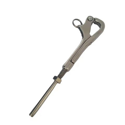 Bom preço. Gancho de pelicano de aço inoxidável de grau marinho 316 com fio M8 para equipamento anticorrosão on-line