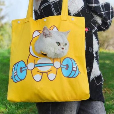 Bom preço. Saco de transporte de animais de estimação durável e bonito para cães e gatos pequenos Canvas impresso divertido, amigável para viagens on-line