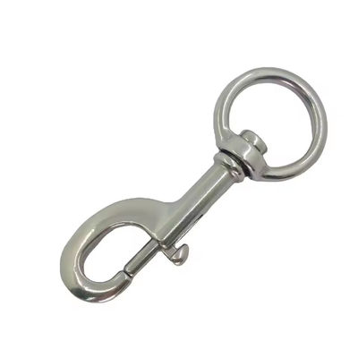 Bom preço. Fornecimento de fábrica de aço inoxidável olho redondo giratório Snap Hook para cordel on-line