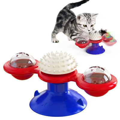 Bom preço. Moinho de vento giratório engraçado Aumentar o QI Riscar Interativo Brinquedos para gatos Brinquedos de erva de gato para gatos on-line