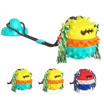 Bom preço. Novos brinquedos de mastigação de cães brinquedos de mordida de molares brinquedos de animais de estimação brinquedos interativos de corda de sucção de taça de bola para cães on-line