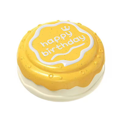 Bom preço. Feliz Aniversário Presente Interativo Mastigar Brinquedos Gritos Cão Forma de Bolo Mastigar Brinquedo on-line