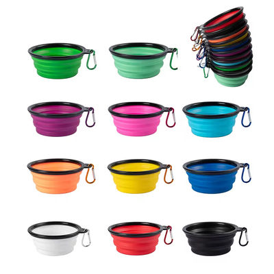 Bom preço. Taça de cães portátil dobrável de silicone para animais de estimação Taça de cães para alimentos Água dobrável TPE Taças de cães para animais de estimação Dobrar alimentação on-line