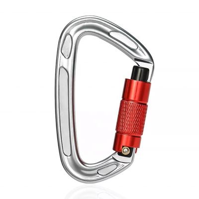 Bom preço. Venda Alumínio Ligação Cão Carabiner Leash com prata polida D-tipo de design de porta de parafuso on-line