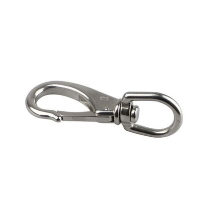 Bom preço. Finitura polida Chain de chave de aço inoxidável gancho Leash de cão gira Carabiner Snap gancho on-line