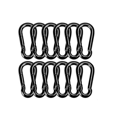 OEM Finish de óxido negro de aço carbono Snap Hook Carabiner personalizável para B2B