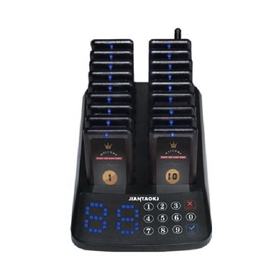 Bom preço. 16 Pagers Vibrating Coaster para clientes em fila Wine Red Pager e bateria de lítio de 300mAh on-line